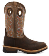 TWISTED X BROWN ALLOY SQR TOE