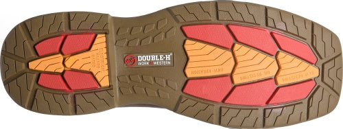 DOUBLE H BRN GRN 11" SQR TOE