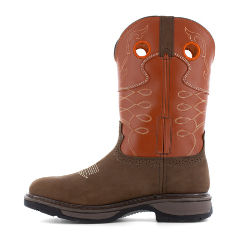 FRYE BRN WESTERN EH BOOT