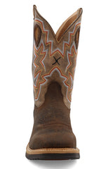 TWISTED X BROWN ALLOY SQR TOE