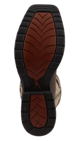 TWISTED X BROWN ALLOY SQR TOE