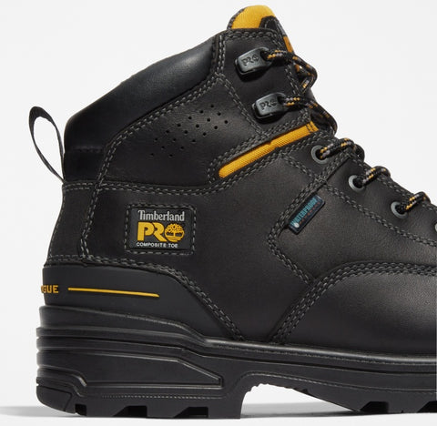 TIMBERLAND BLK 6" WP COMP BOOT